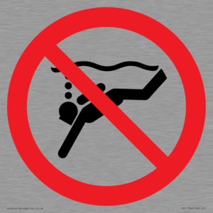 Prohibition: No sub-aqua diving
